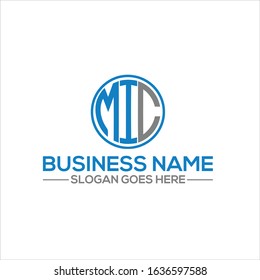 Initial letter MIC Logo with creative industry, web, business and company.