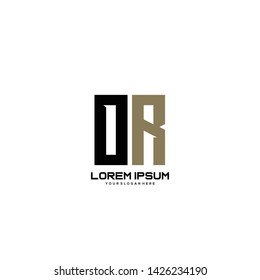 Initial letter OR minimalist art logo vector
