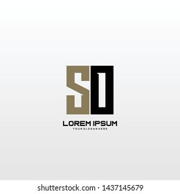 Initial letter SO minimalist art logo vector