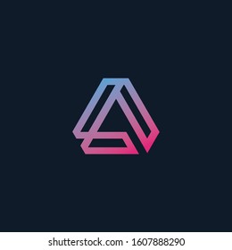 Initial letter A A minimalist art logo. creative minimal logo icon design  with letter A A. elegant Logo template vector creative business. - VECTOR