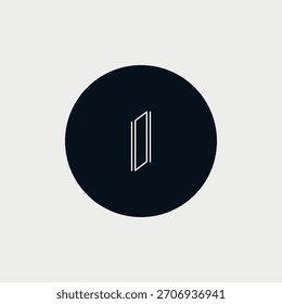 Letra inicial I Diseño de logotipo minimalista. Ilustración vectorial.