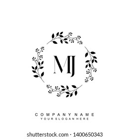 Initial Letter Mj Beautiful Handwriting Logo Stock Vector (Royalty Free ...