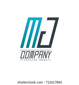 Initial Letter MJ Design Logo Template