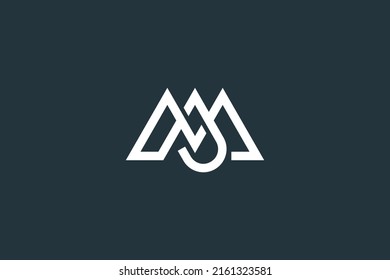 Letra inicial MJ o plantilla de vector de diseño de logotipo JM