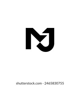 Letra inicial MJ Logo Design