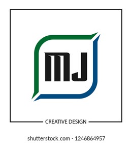 Initial Letter MJ Logo Template Design