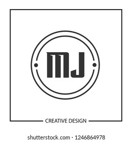 Initial Letter MJ Logo Template Design