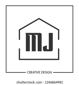 Initial Letter MJ Logo Template Design
