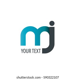 Initial Letter MJ Rounded Lowercase Logo
