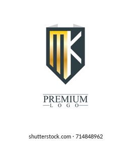 Initial Letter MK Company Design Logo Template