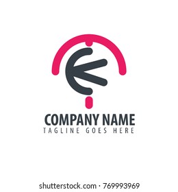 Initial Letter MK Design Logo