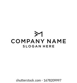 initial letter mk or km logo design vector illustration template