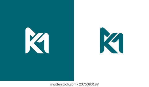 Initial Letter MK Logo with Creative Modern Business Typography Vector Template.
