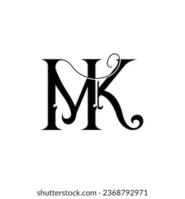 
Initial letter MK logo design creative modern symbol icon monogram