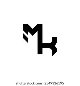 Initial Letter MK Logo Design Outstanding Creative Modern Symbol  Sign