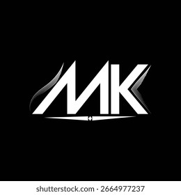 Letra inicial MK logo design 