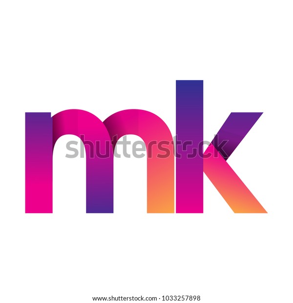 Initial Letter Mk Logo Lowercase Magenta Stock Vector (Royalty Free ...