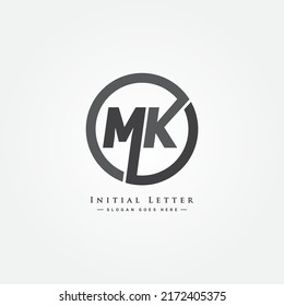 Initial Letter Mk Logo Simple Alphabet Stock Vector (Royalty Free ...