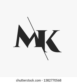 Mk Fashion Logo Design Monogram Initials Stock Vector (Royalty Free ...