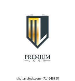 Initial Letter ML Company Design Logo Template