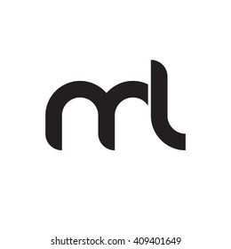 initial letter ml linked round lowercase monogram logo black