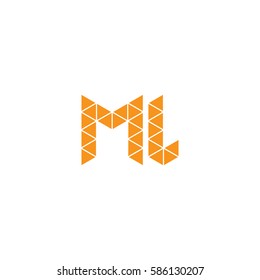 initial letter ML logo design