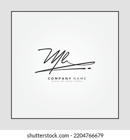 Initial Letter ML Logo - Handwritten Signature Logo