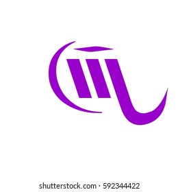 initial letter ML purple color logo vector