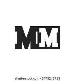 Initial Letter MM Logo Design Template. MM Logo