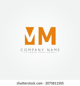 Logotipo de letra inicial MM - Logotipo mínimo para empresas