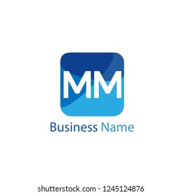 Initial Letter MM Logo Template Design