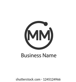 Initial Letter MM Logo Template Design