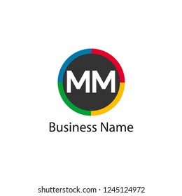 Initial Letter MM Logo Template Design