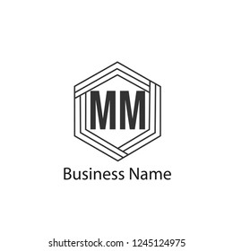 Initial Letter MM Logo Template Design