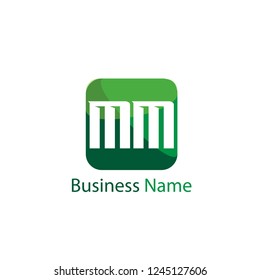 initial letter mm logo template