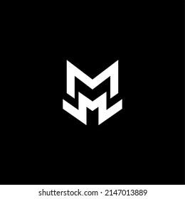 Initial letter MM monogram logo template design