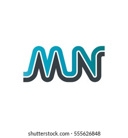 Initial Letter MN Linked Design Logo