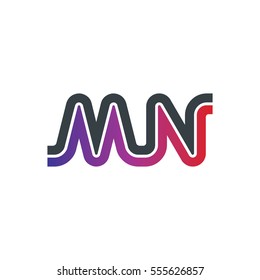 Initial Letter MN Linked Design Logo