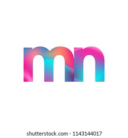Initial Letter MN Logo Lowercase colorful design, Modern and Simple Logo Design.
