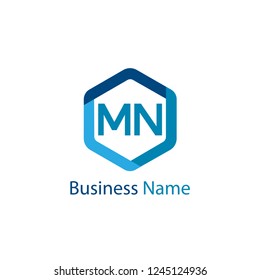 Initial Letter MN Logo Template Design