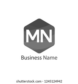 Initial Letter MN Logo Template Design
