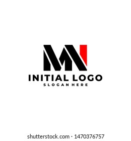Initial Letter MN Logo Template Design.