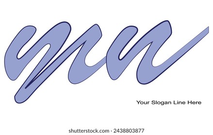 Initial Letter MN Logo Template Design.