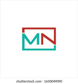 diseño vectorial del logotipo de la letra inicial mn o nm