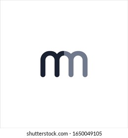 diseño vectorial del logotipo de la letra inicial mn o nm