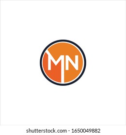 Designvorlage für den Anfangsbuchstaben mn oder nm-Logo