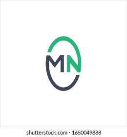 Initial letter mn or nm logo design template