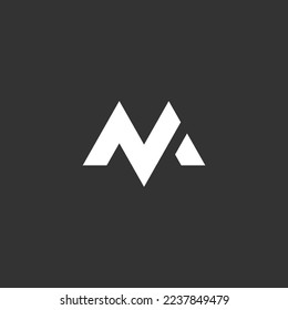 initial letter mn or nm logo design vector illustration template
