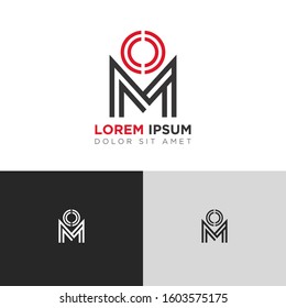 Initial Letter MO linked uppercase overlap modern logo design template. Suitable for business, consulting group company