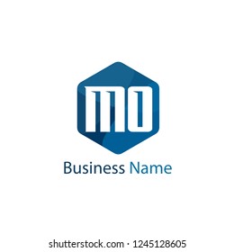 initial letter mo logo template